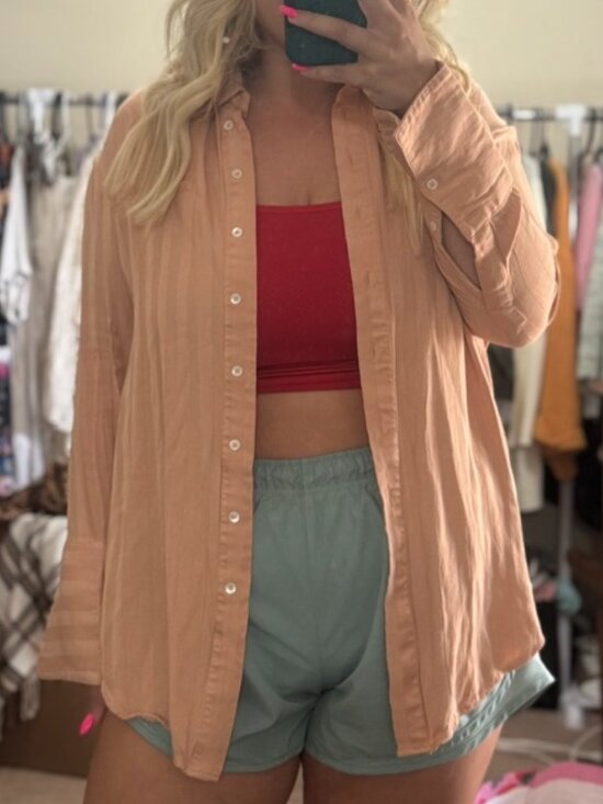 L'Academie Tops - L'Academie Orang Striped Blouse